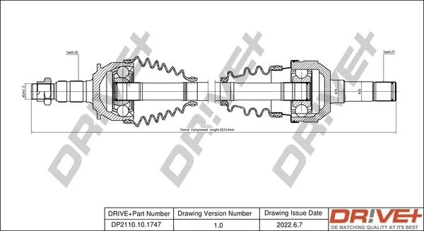 Drive Shaft Dr!ve+ DP2110.10.1747
