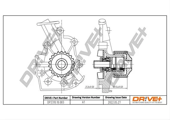 Water Pump, engine cooling Dr!ve+ DP2310.10.083