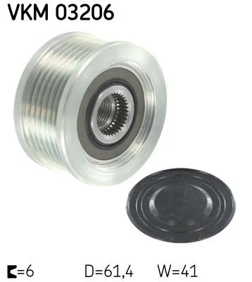 Embraiagem de roda livre, alternador SKF VKM 03206