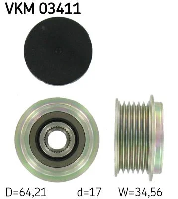 Alternator Freewheel Clutch SKF VKM 03411