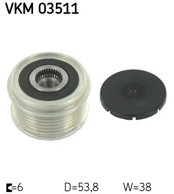 Embraiagem de roda livre, alternador SKF VKM 03511