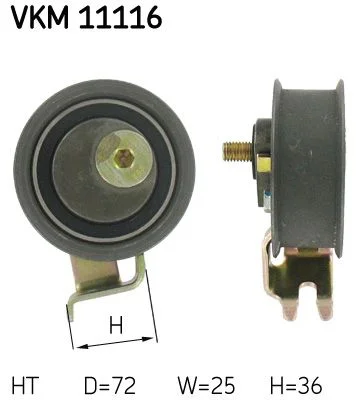 Tensioner Pulley, timing belt SKF VKM 11116