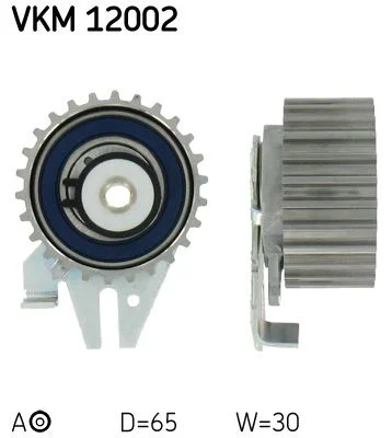 Tensioner Pulley, timing belt SKF VKM12002