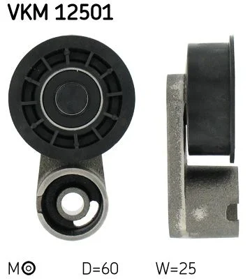 Tensioner Pulley, timing belt SKF VKM 12501