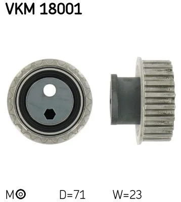 Tensioner Pulley, timing belt SKF VKM 18001