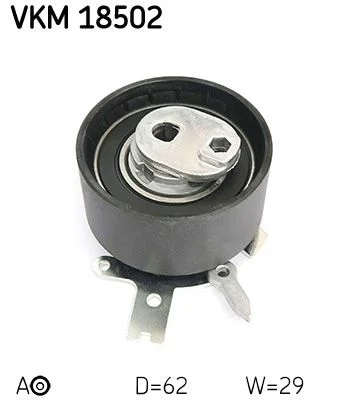 Tensioner Pulley, timing belt SKF VKM18502