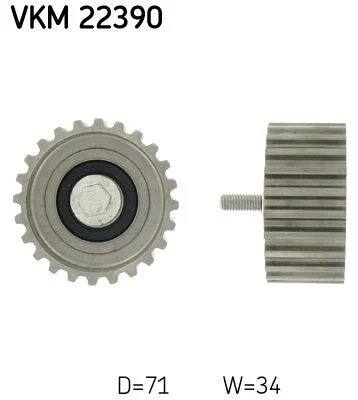 Polia de Desvio/Guia, correia distribuição SKF VKM 22390