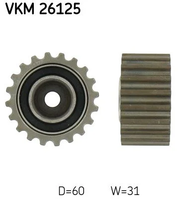 Polia de Desvio/Guia, correia distribuição SKF VKM 26125