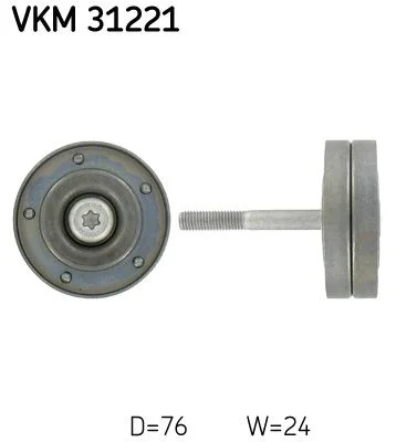 Polia de Desvio/Guia, correia do alternador SKF VKM 31221