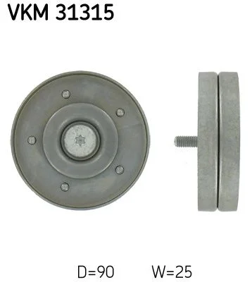 Deflection/Guide Pulley, V-ribbed belt SKF VKM 31315