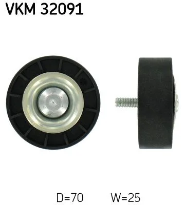 Deflection/Guide Pulley, V-ribbed belt SKF VKM 32091