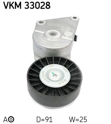 Tensioner Pulley, V-ribbed belt SKF VKM33028