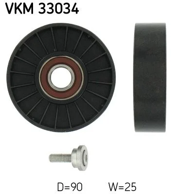 Deflection/Guide Pulley, V-ribbed belt SKF VKM 33034