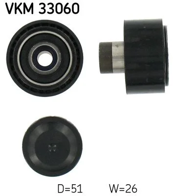 Deflection/Guide Pulley, V-ribbed belt SKF VKM 33060