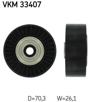 Deflection/Guide Pulley, V-ribbed belt SKF VKM 33407