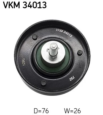 Deflection/Guide Pulley, V-ribbed belt SKF VKM 34013