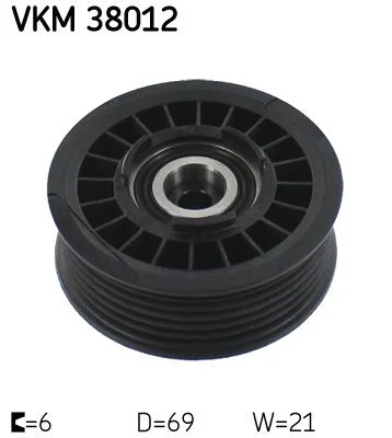 Deflection/Guide Pulley, V-ribbed belt SKF VKM 38012