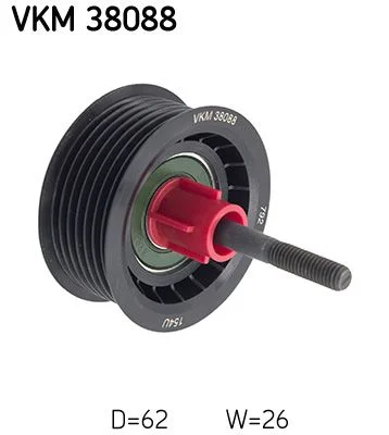 Deflection/Guide Pulley, V-ribbed belt SKF VKM38088
