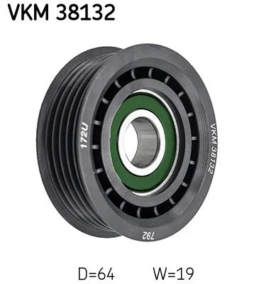 Deflection/Guide Pulley, V-ribbed belt SKF VKM 38132