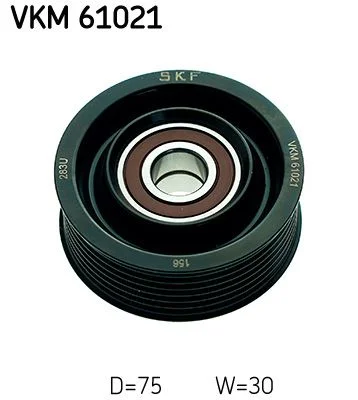 Deflection/Guide Pulley, V-ribbed belt SKF VKM 61021