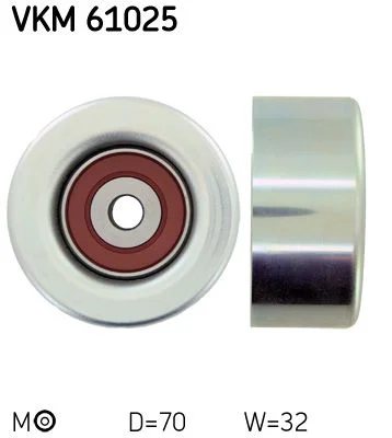 Deflection/Guide Pulley, V-ribbed belt SKF VKM 61025