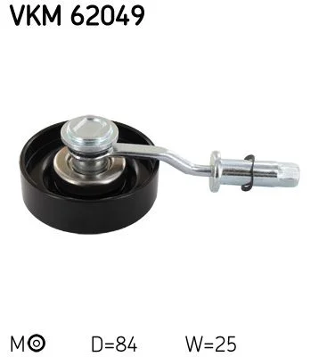 Tensioner Pulley, V-ribbed belt SKF VKM62049