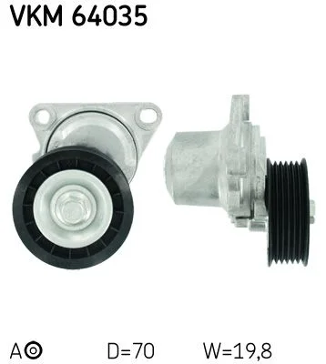 Tensioner Pulley, V-ribbed belt SKF VKM64035