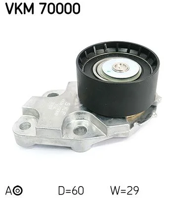 Tensioner Pulley, timing belt SKF VKM70000