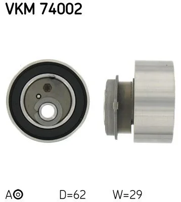 Tensioner Pulley, timing belt SKF VKM 74002