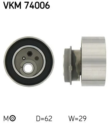 Tensioner Pulley, timing belt SKF VKM 74006