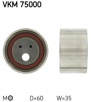 Tensioner Pulley, timing belt SKF VKM 75000