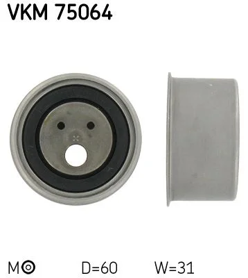 Tensioner Pulley, timing belt SKF VKM 75064