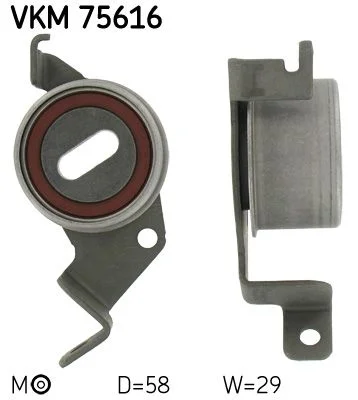 Tensioner Pulley, timing belt SKF VKM 75616