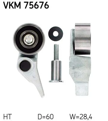 Tensioner Pulley, timing belt SKF VKM 75676