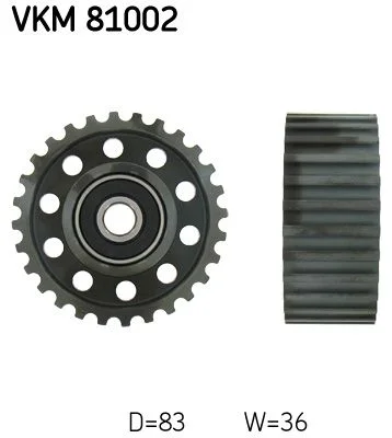 Polia de Desvio/Guia, correia distribuição SKF VKM 81002