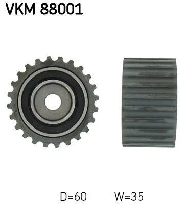 Deflection Pulley/Guide Pulley, timing belt SKF VKM 88001