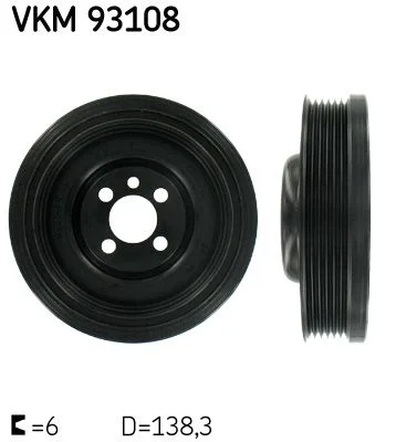 Polia da correia, virabrequim SKF VKM93108