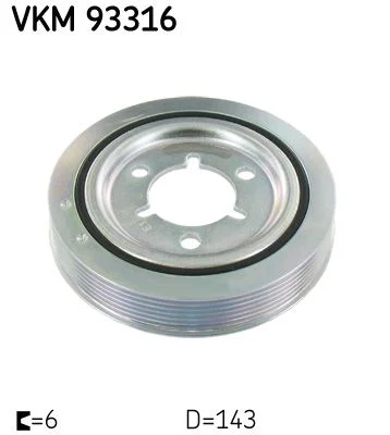 Polia da correia, virabrequim SKF VKM 93316