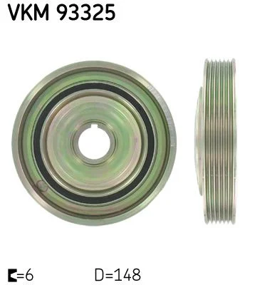 Polia da correia, virabrequim SKF VKM 93325