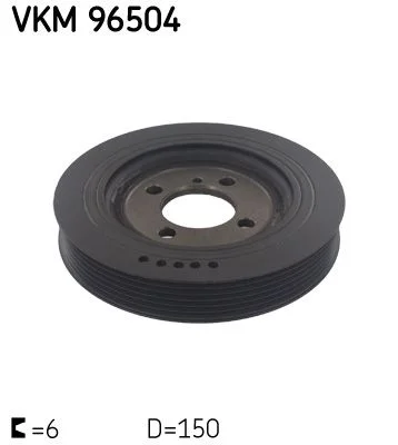 Polia da correia, virabrequim SKF VKM 96504
