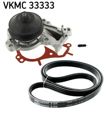 Water Pump + V-ribbed Belt Kit SKF VKMC 33333