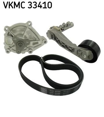 Water Pump + V-ribbed Belt Kit SKF VKMC 33410