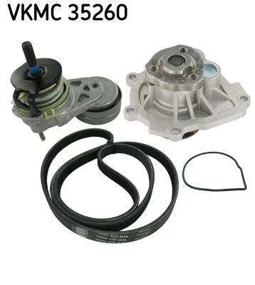 Water Pump + V-ribbed Belt Kit SKF VKMC 35260