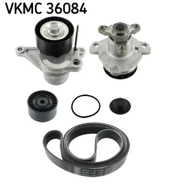 Bomba de Água + Kit de Correia em V SKF VKMC 36084