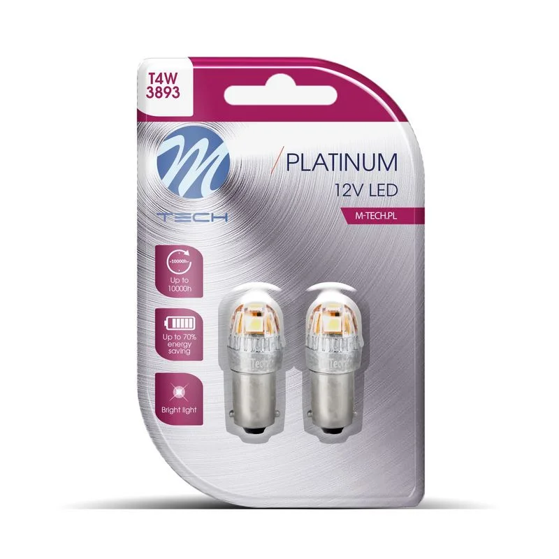 Lâmpada, luz da placa de matrícula m-tech LB837W-02B