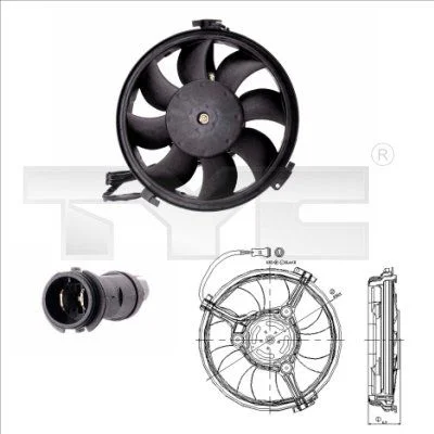 Ventilador, refrigeração do motor TYC 802-0004