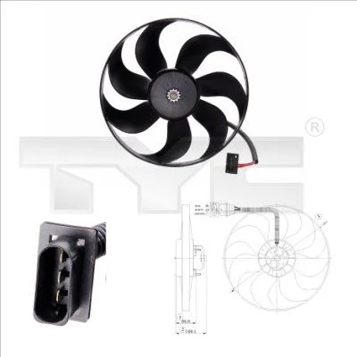 Ventilador, refrigeração do motor TYC 802-0009