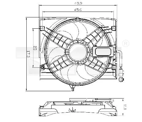 Ventilador, refrigeração do motor TYC 803-0011
