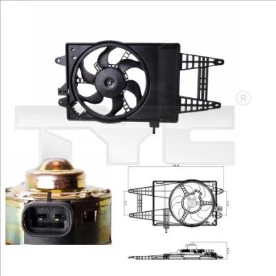 Ventilador, refrigeração do motor TYC 809-0004