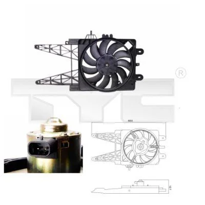 Fan, engine cooling TYC 809-0008